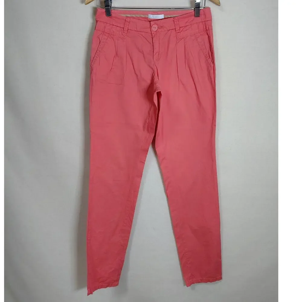 Promod 224-14 Pink Tapered Chino Pants Women Size 4